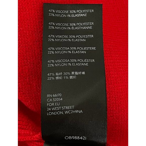 Anthropologie Elise Off Shoulder Bell
Sleeve Tunic Sweater Red Small Holiday - Picture 11 of 11